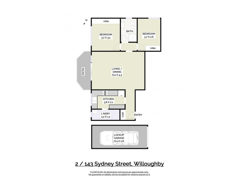 2/143 Sydney Street, Willoughby NSW 2068 Floorplan