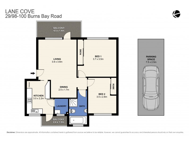 29/98-100 Burns Bay Road, Lane Cove NSW 2066 Floorplan