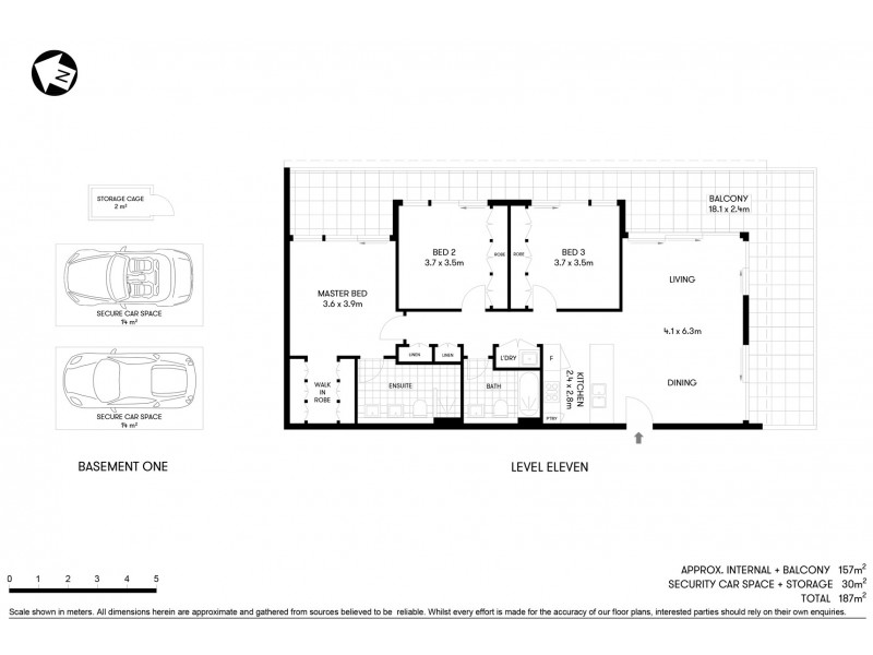1105/30 Anderson Street, Chatswood NSW 2067 Floorplan