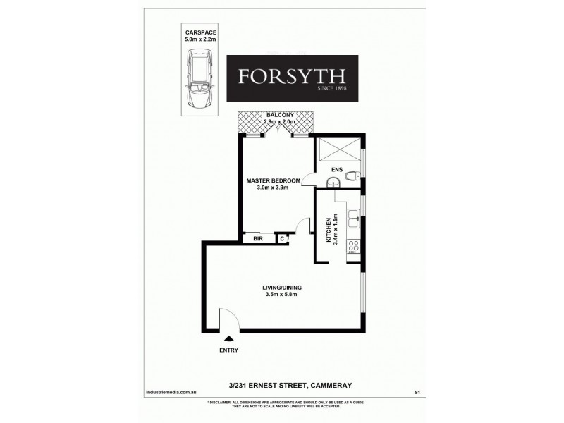 3/231 Ernest Street, Cammeray NSW 2062 Floorplan