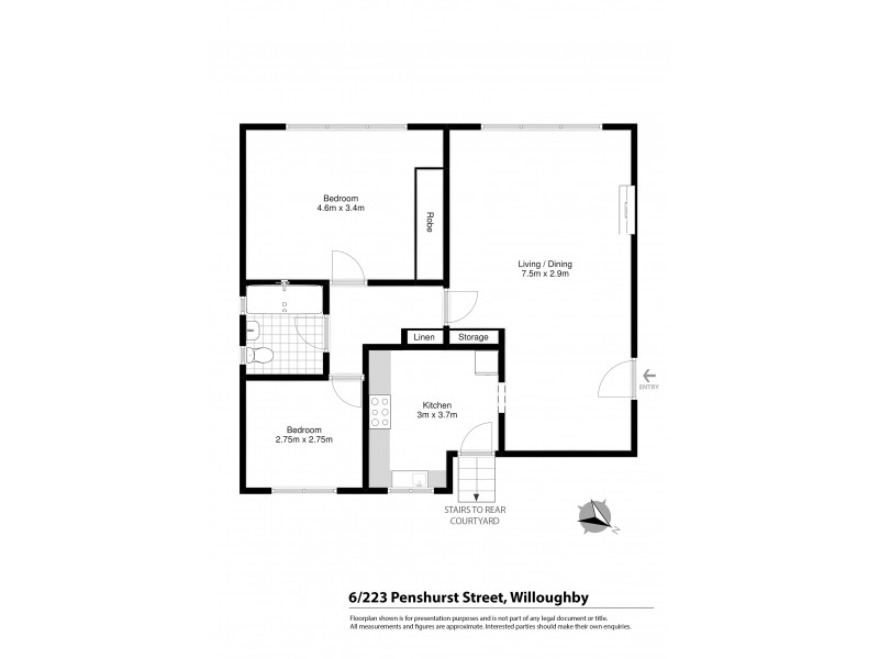 6/223 Penshurst Street, Willoughby NSW 2068 Floorplan