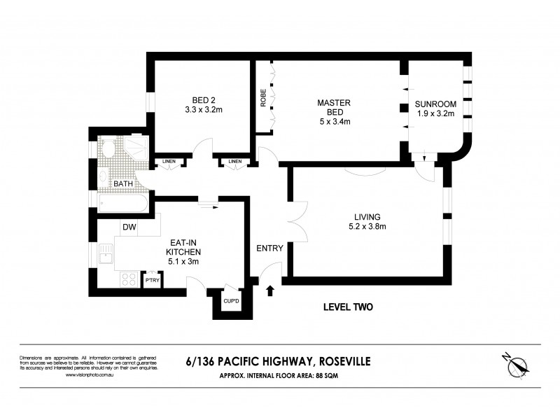6/136 Pacific Highway, Roseville NSW 2069 Floorplan