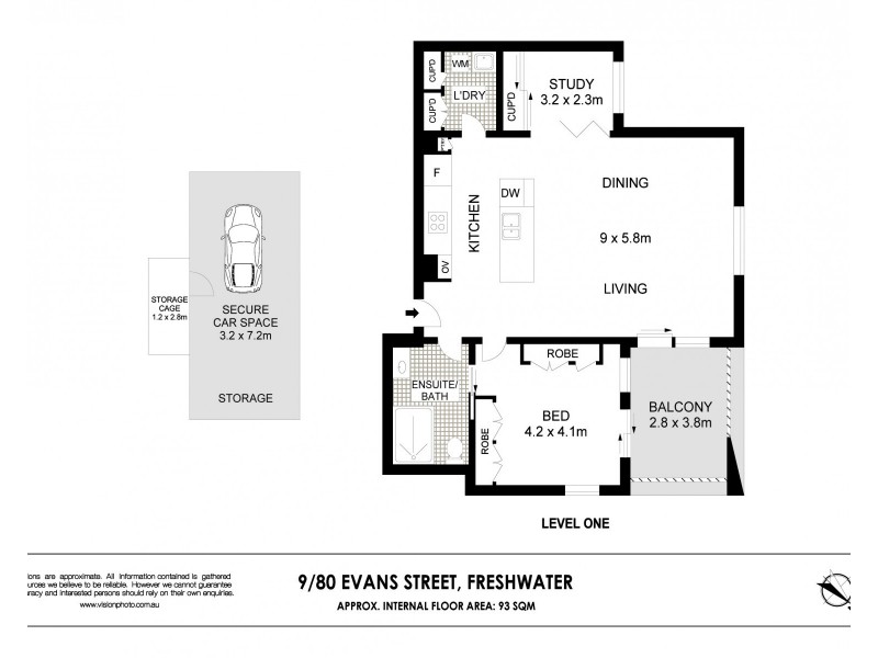 9/80 Evans Street, Freshwater NSW 2096 Floorplan