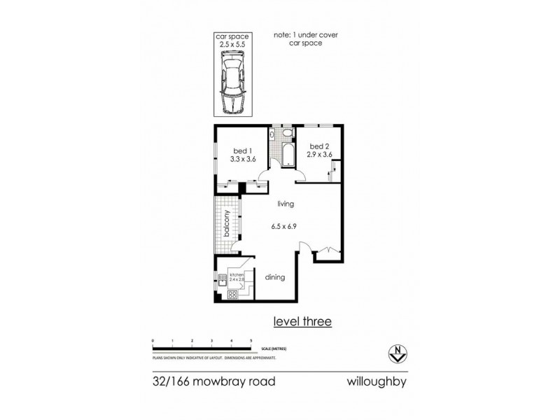 32/166 Mowbray Road, Willoughby NSW 2068 Floorplan