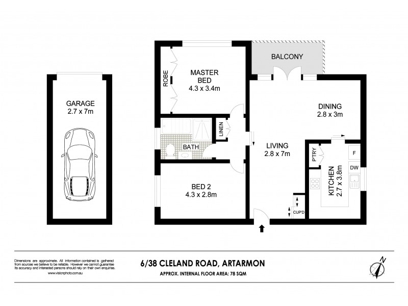 6/38 Cleland Road, Artarmon NSW 2064 Floorplan