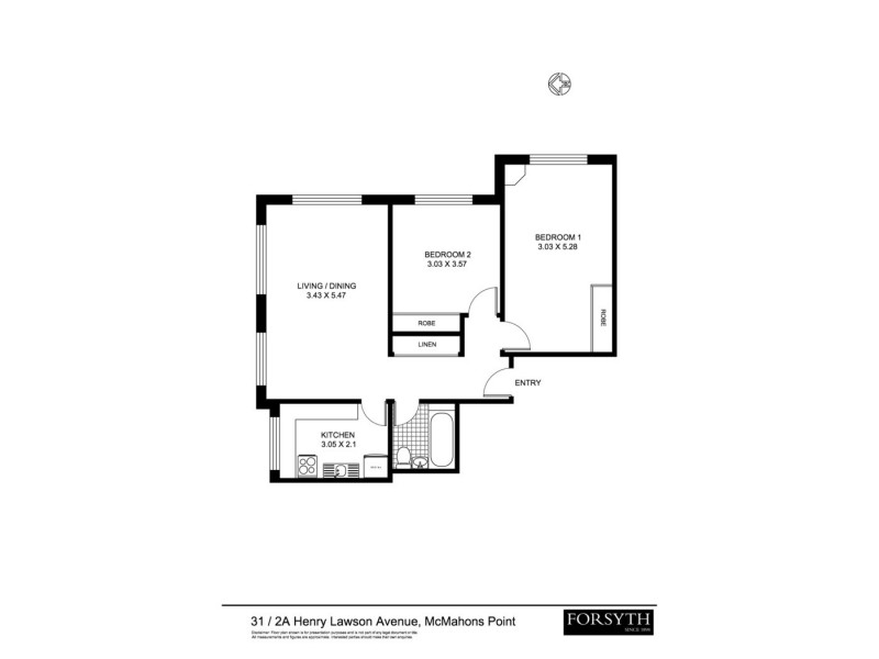 31/2A Henry Lawson Avenue, Mcmahons Point NSW 2060 Floorplan