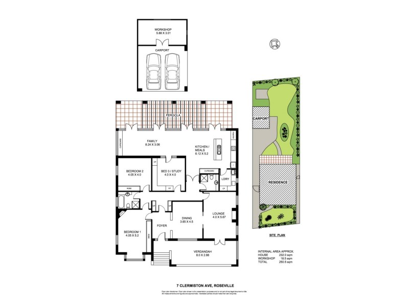 7 Clermiston Avenue, Roseville NSW 2069 Floorplan