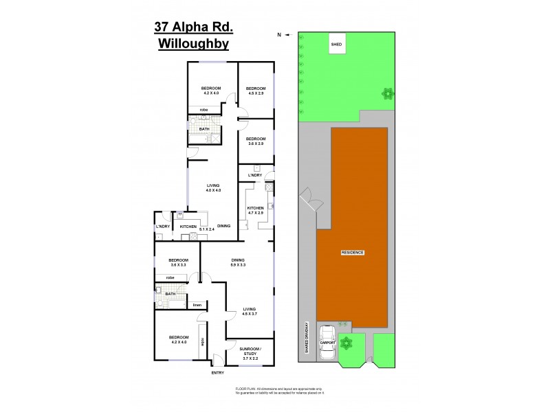 37 Alpha Road, Willoughby NSW 2068 Floorplan