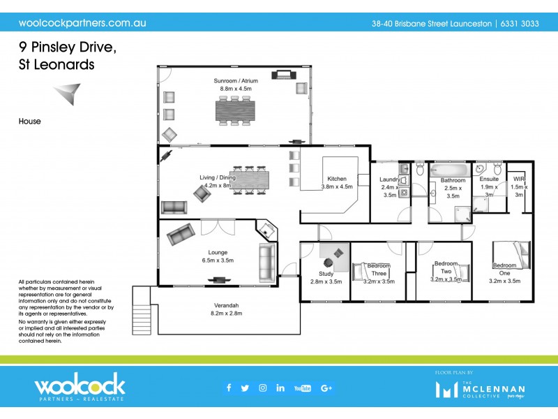 9 Pinsley Drive, St Leonards TAS 7250 Floorplan