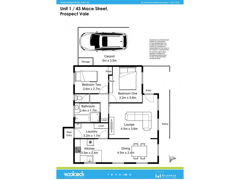 1/43 Mace street, Prospect Vale TAS 7250 Floorplan