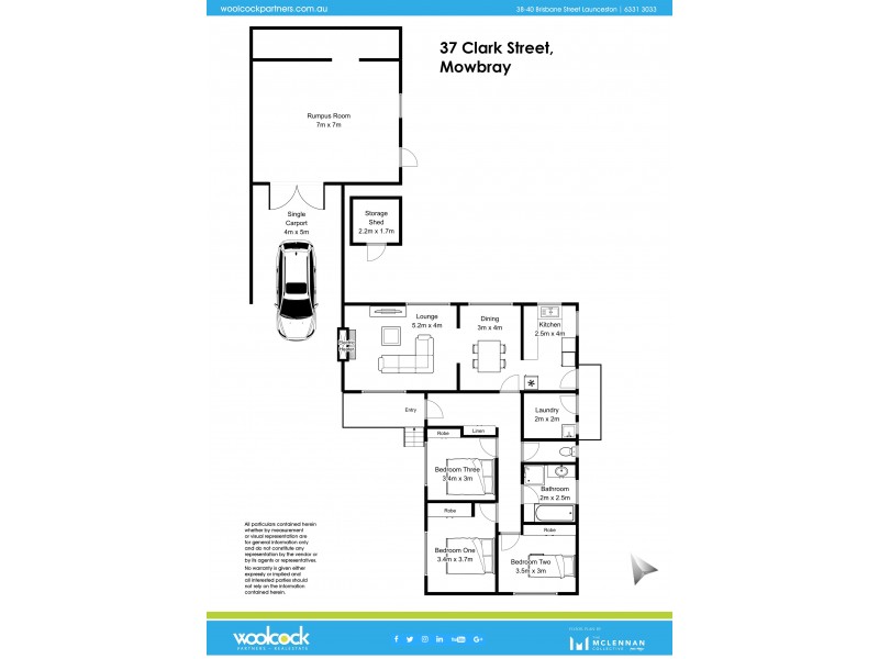 37 Clark Street, Mowbray TAS 7248 Floorplan