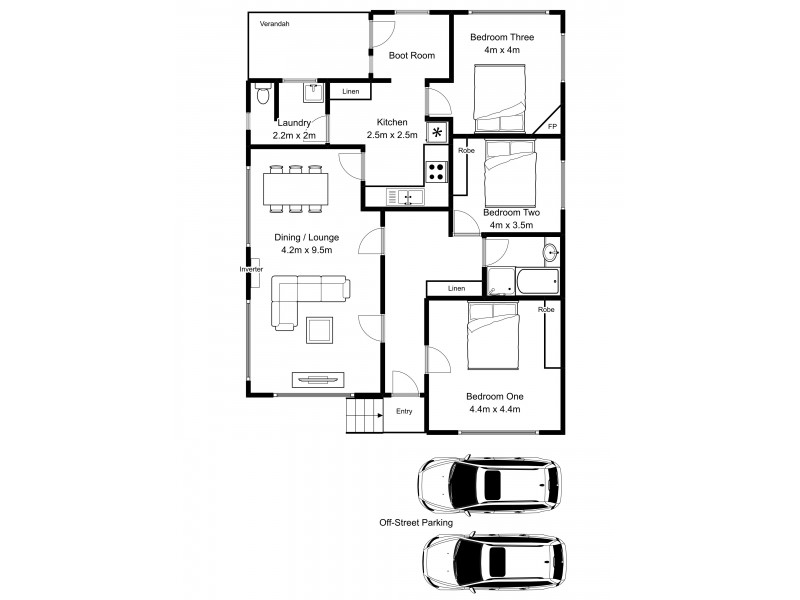 1/56 Alanvale Road, Newnham TAS 7248 Floorplan