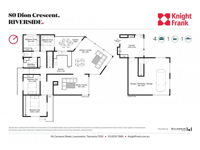 80 Dion Crescent, Riverside TAS 7250 Floorplan