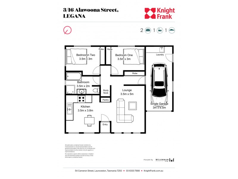 3/16 Alawoona Street, Legana TAS 7277 Floorplan