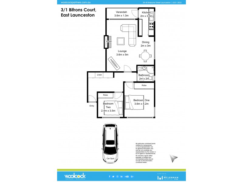 3/1 Bifrons Court, East Launceston TAS 7250 Floorplan