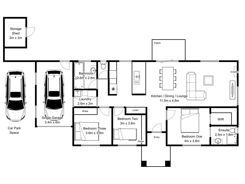 1/45 Poplar Parade, Youngtown TAS 7249 Floorplan