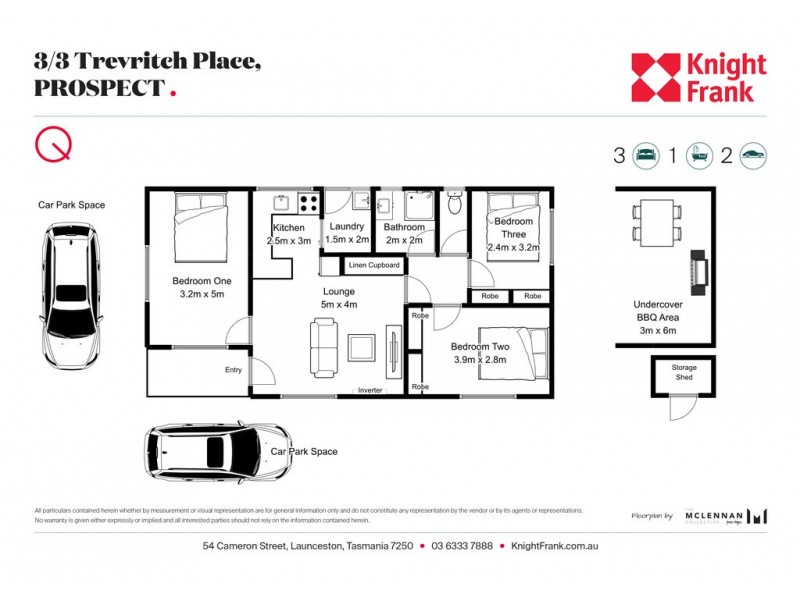 3/3 Trevritch Place, Prospect TAS 7250 Floorplan
