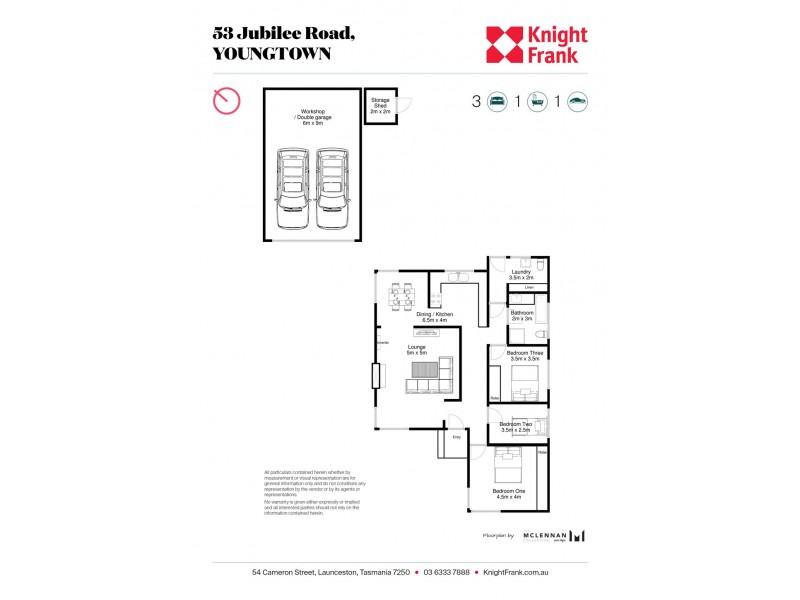 53 Jubilee Road, Youngtown TAS 7249 Floorplan