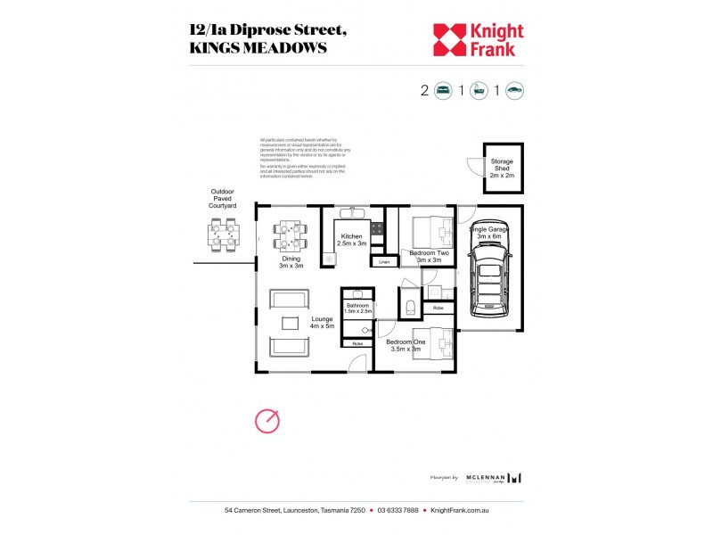 U12, 1A Diprose Street, Kings Meadows TAS 7249 Floorplan