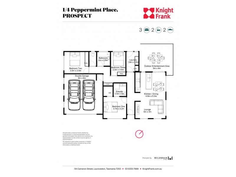 1/4 Peppermint Place, Prospect TAS 7250 Floorplan
