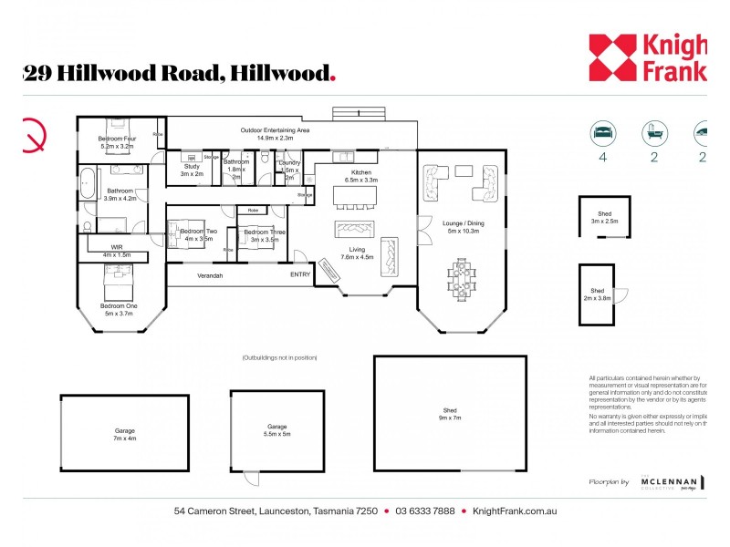 329 Hillwood Road, Hillwood TAS 7252 Floorplan