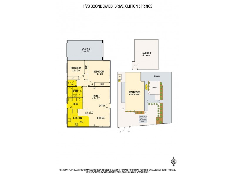 1/73 Boonderabbi Drive, Clifton Springs VIC 3222 Floorplan