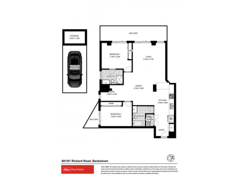 801/61 Rickard Road, Bankstown NSW 2200 Floorplan