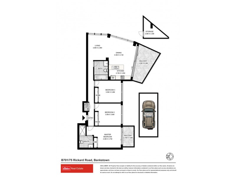 B701/75 Rickard Road, Bankstown NSW 2200 Floorplan