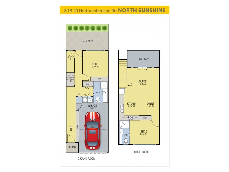 2/18-20 Northumberland Road, Sunshine North VIC 3020 Floorplan
