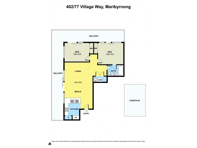 402/77 Village Way, Maribyrnong VIC 3032 Floorplan