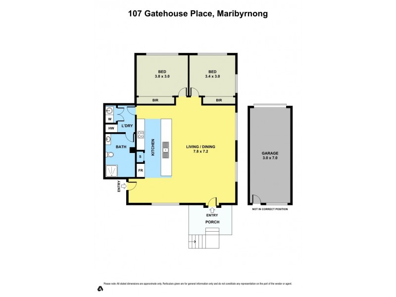 107 Gatehouse Place, Maribyrnong VIC 3032 Floorplan