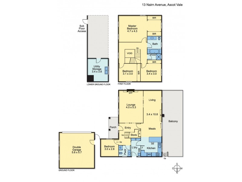 13 Nairn Avenue, Ascot Vale VIC 3032 Floorplan