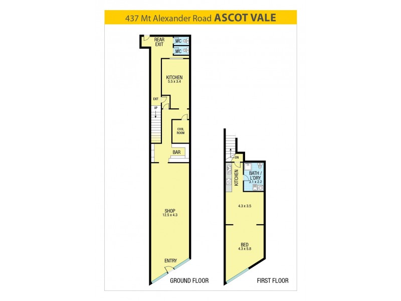 437 Mt Alexander Road, Ascot Vale VIC 3032 Floorplan