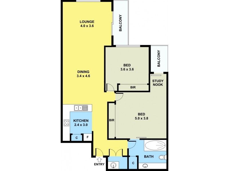 412/77 Village Way, Maribyrnong VIC 3032 Floorplan