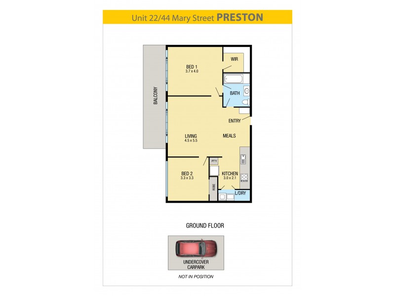 22/44 Mary Street, Preston VIC 3072 Floorplan