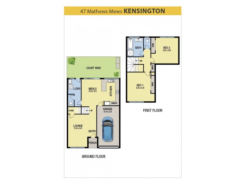 47 Matthews Mews, Kensington VIC 3031 Floorplan