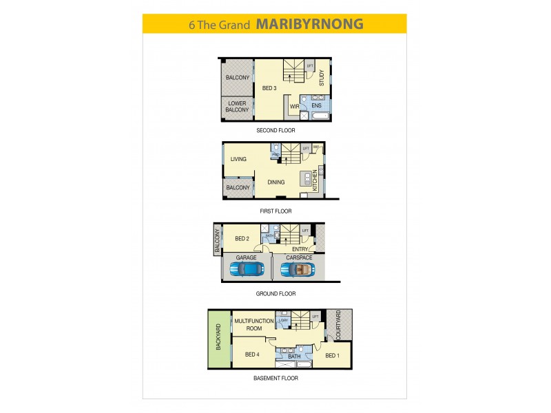 6 The Grand, Maribyrnong VIC 3032 Floorplan
