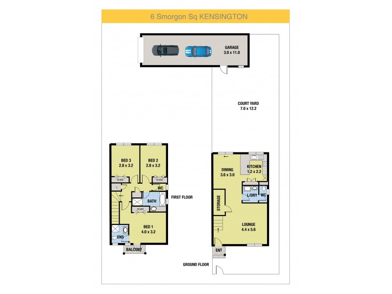 6 Smorgon Square, Kensington VIC 3031 Floorplan
