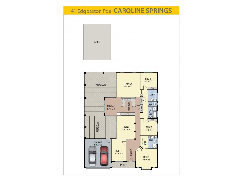 41 Edgbaston Parade, Caroline Springs VIC 3023 Floorplan