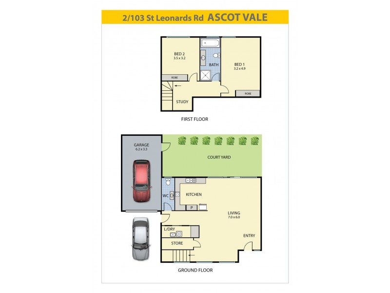 2/103 St Leonards Road, Ascot Vale VIC 3032 Floorplan
