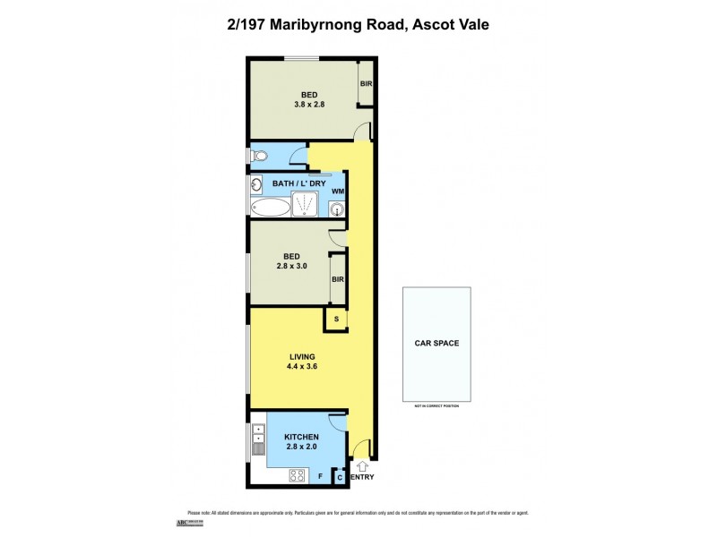 2/197-199 Maribyrnong Road, Ascot Vale VIC 3032 Floorplan