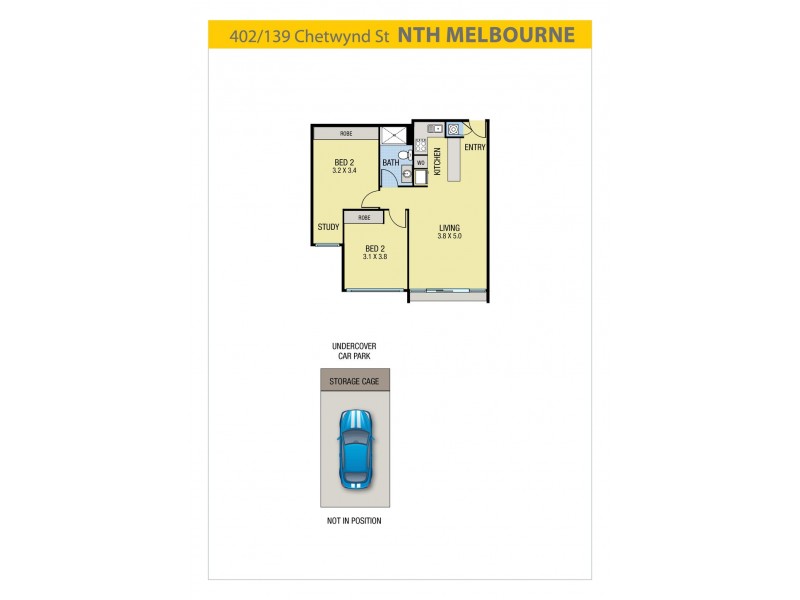 402/139-145 Chetwynd Street, North Melbourne VIC 3051 Floorplan