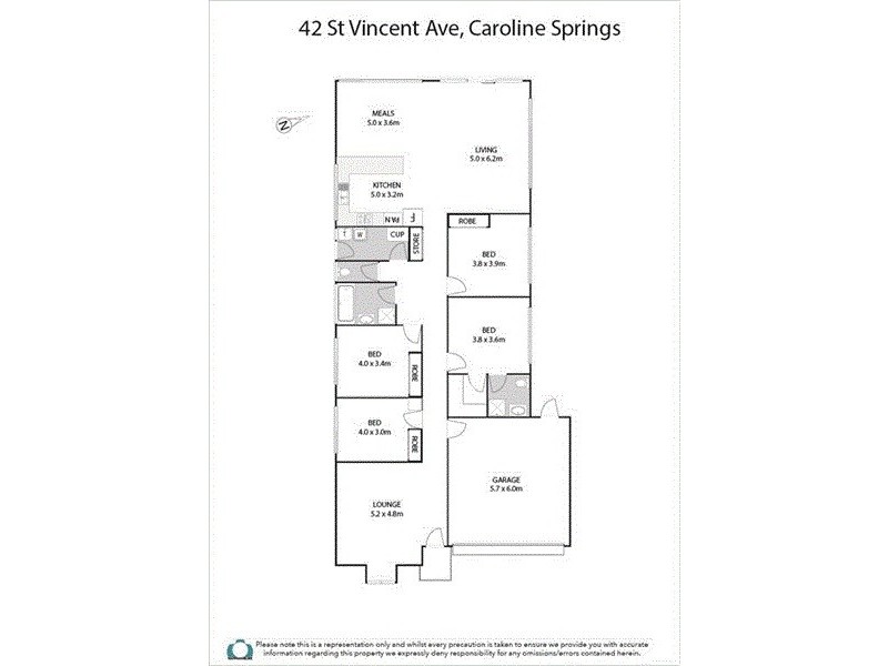 42 St Vincent Way, Caroline Springs VIC 3023 Floorplan