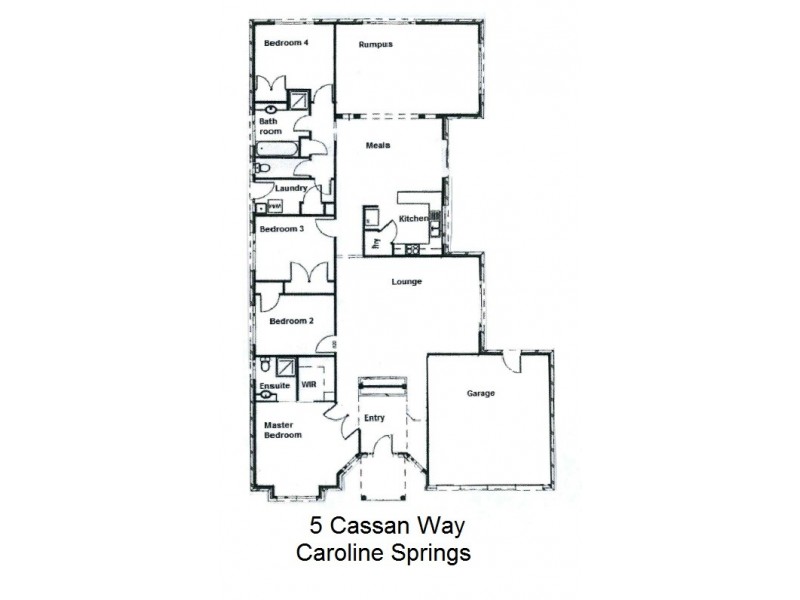 5 Cassan Way, Caroline Springs VIC 3023 Floorplan