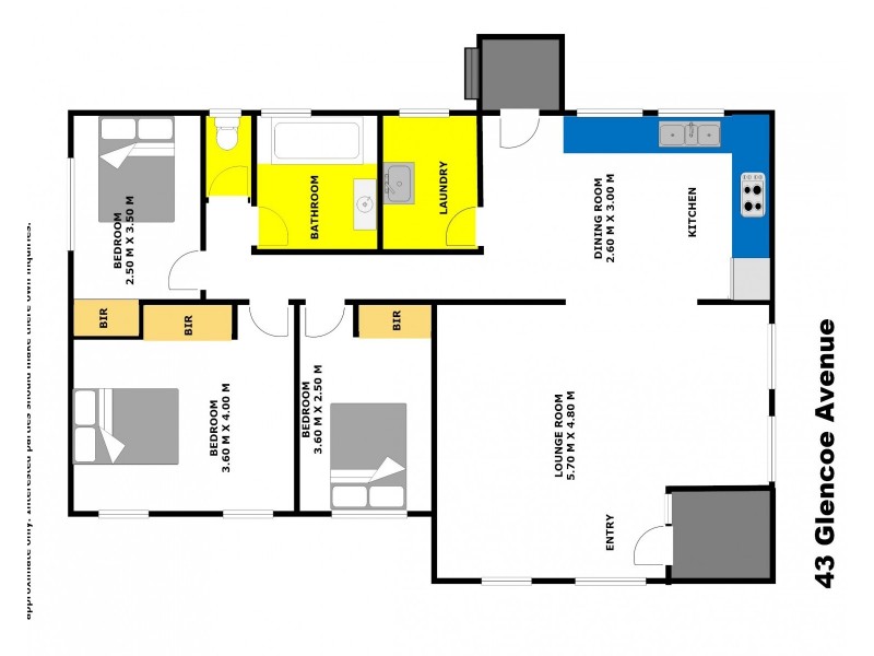 43 Glencoe Avenue, Werrington County NSW 2747 Floorplan