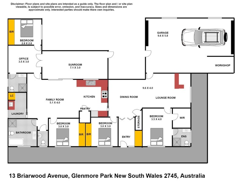13 Briarwood Avenue, Glenmore Park NSW 2745 Floorplan