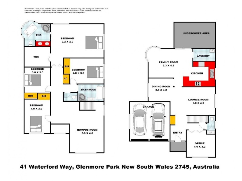 41 Waterford Way, Glenmore Park NSW 2745 Floorplan