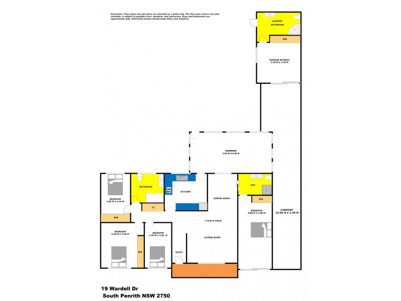 19 Wardell Drive, South Penrith NSW 2750 Floorplan