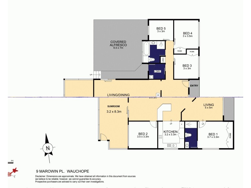 9 Marowin Place, Wauchope NSW 2446 Floorplan