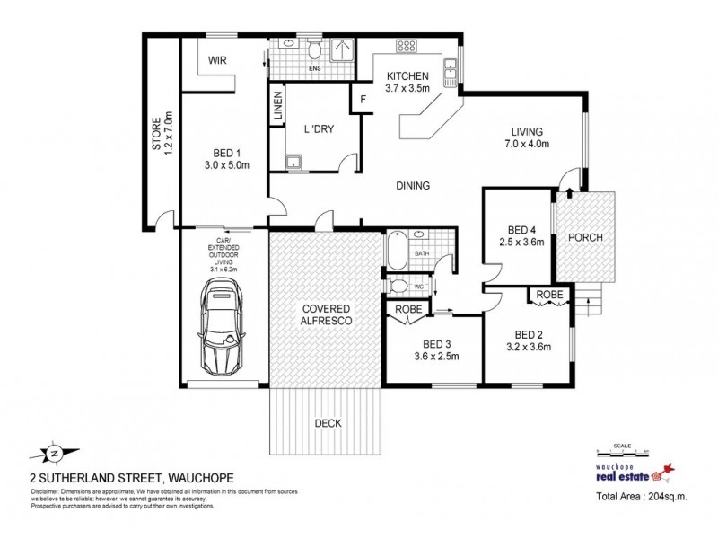 2 Sutherland Street, Wauchope NSW 2446 Floorplan